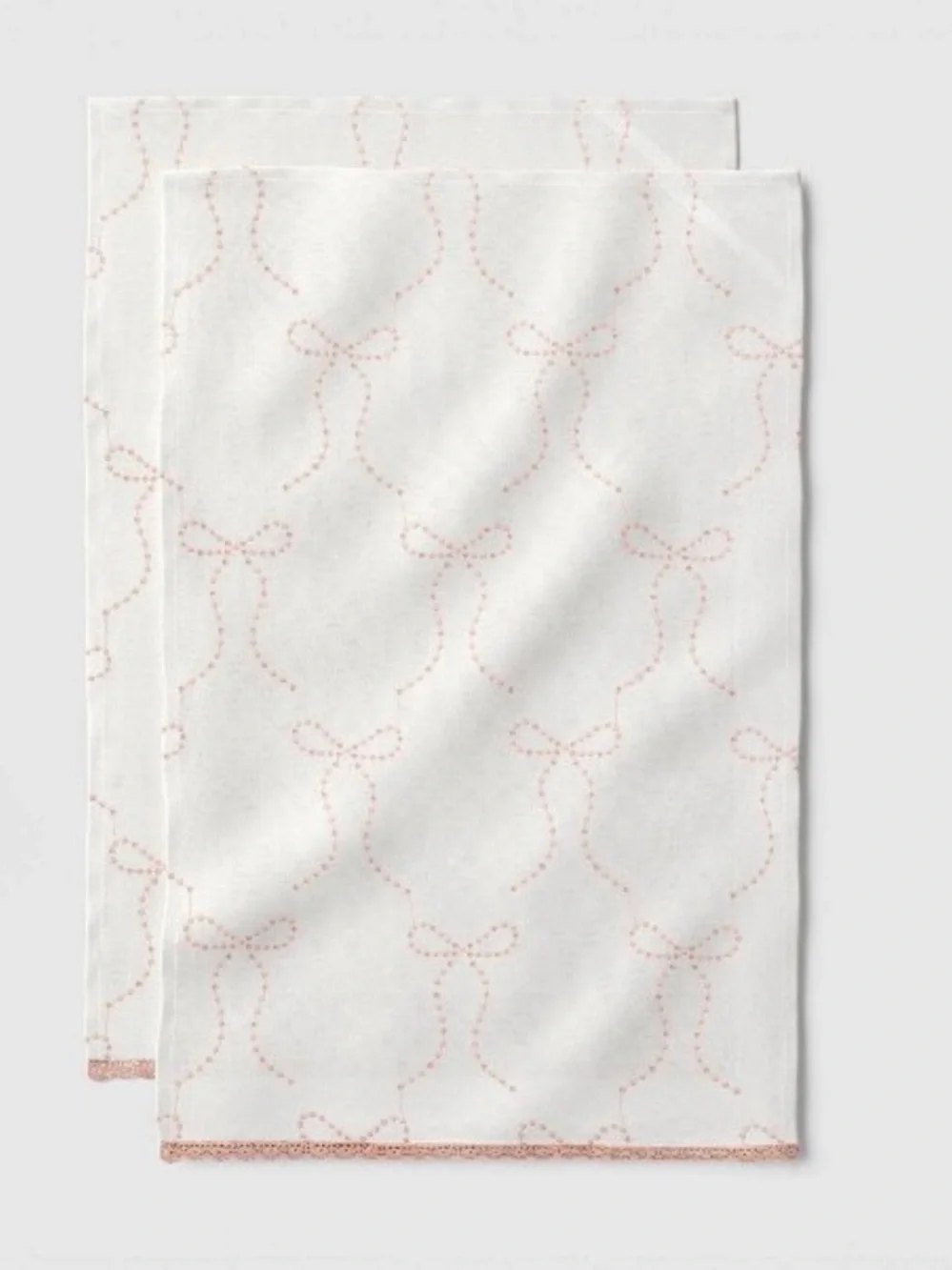 ROOM ESSENTIALS NWT 2pk Bow with Lace Trim Kitchen Towels